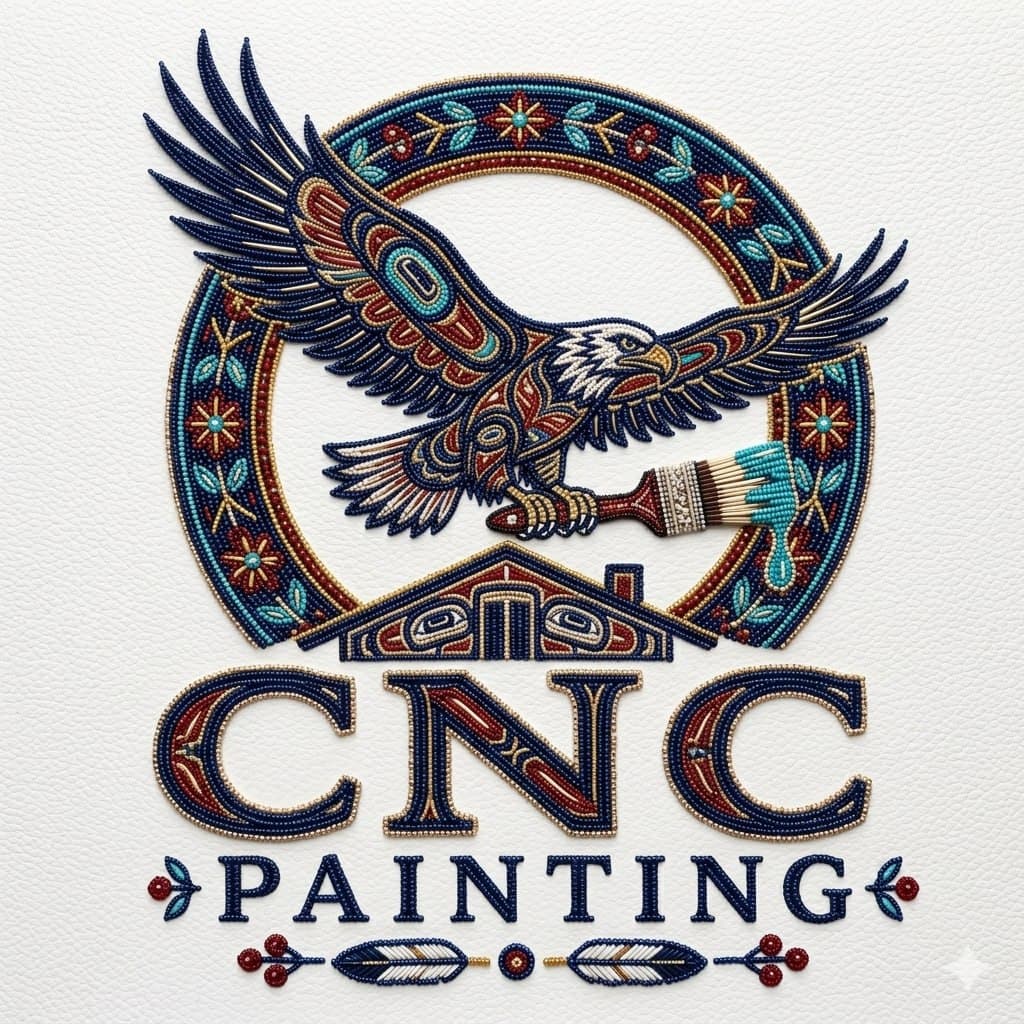 CNC Painting beaded logo